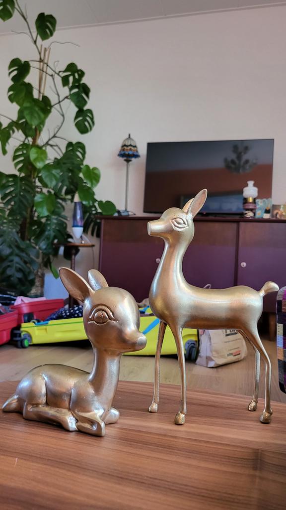 Messing bambi hertjes set, Verzamelen, Ophalen of Verzenden, Zo goed als nieuw, Dier