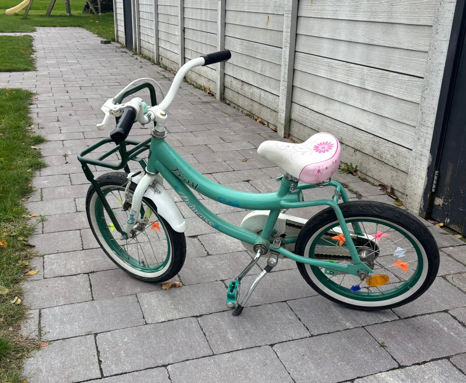 16 inch fietsje met leuke details, Ophalen, Gebruikt, Terugtraprem, 16 tot 20 inch