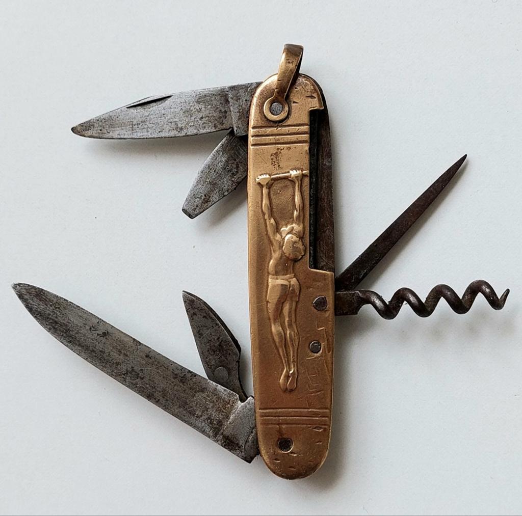 Oud 6-delig Zakmes Kurkentrekker Le Sabot Pocket Knife Mes, Antiek en Kunst, Verzenden