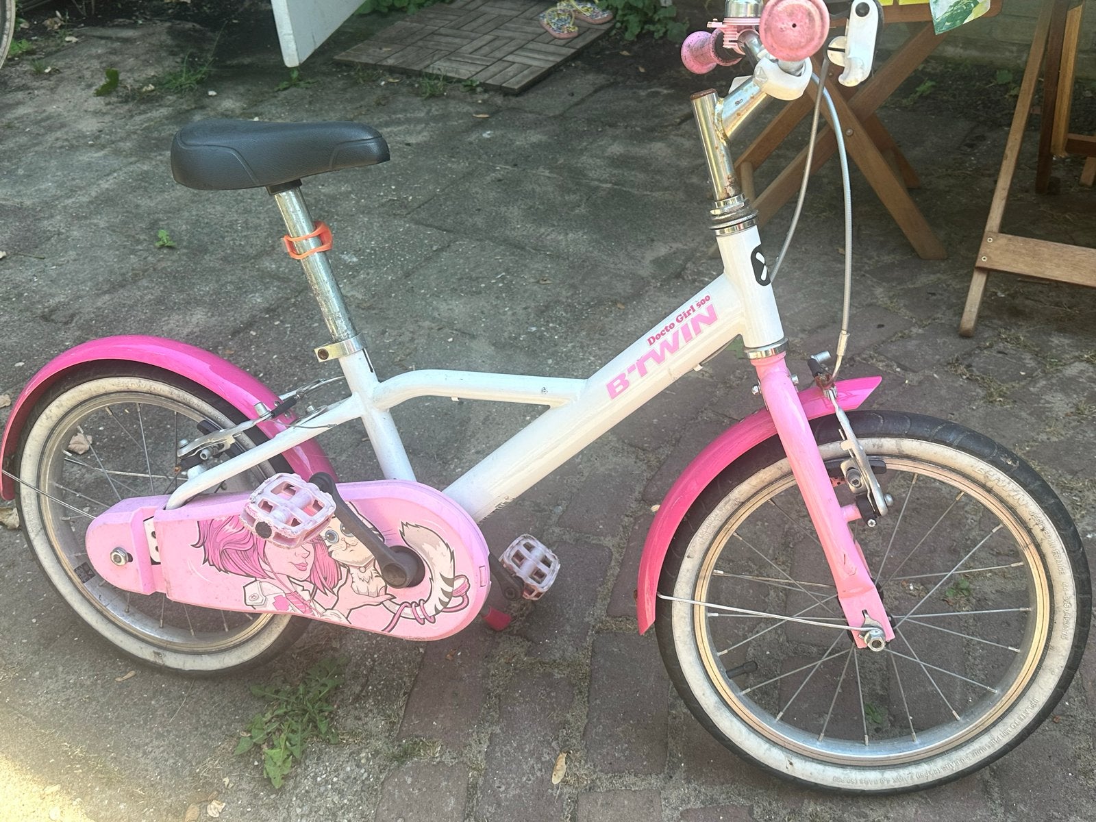 B'Twin Docto Girl 500  16 inch, Ophalen, Gebruikt, Trommelrem, 16 tot 20 inch