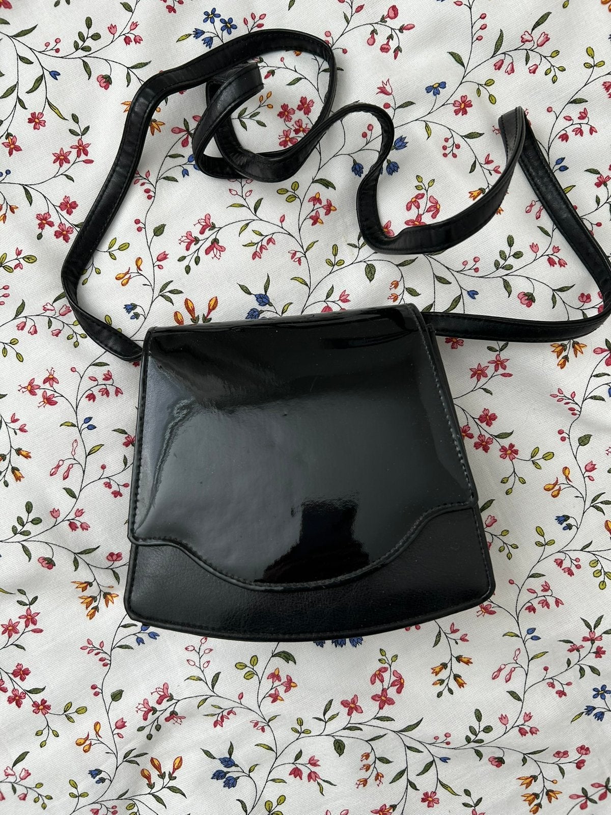 Handtas schoudertas lak zwart nieuw, Verzenden, Nieuw, Zwart, Handtas