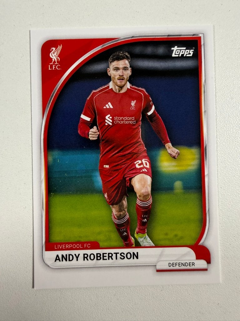 4 Andy Robertson Collector Tin Liverpool 2025-26, Ophalen of Verzenden, Nieuw, Buitenlandse clubs, Poster, Plaatje of Sticker