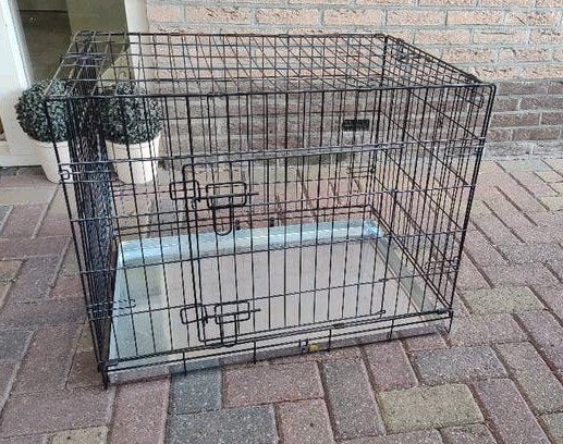 Grote stevige honden bench / transport box; RVS L78xB55xH62, Dieren en Toebehoren, Ophalen, Zo goed als nieuw