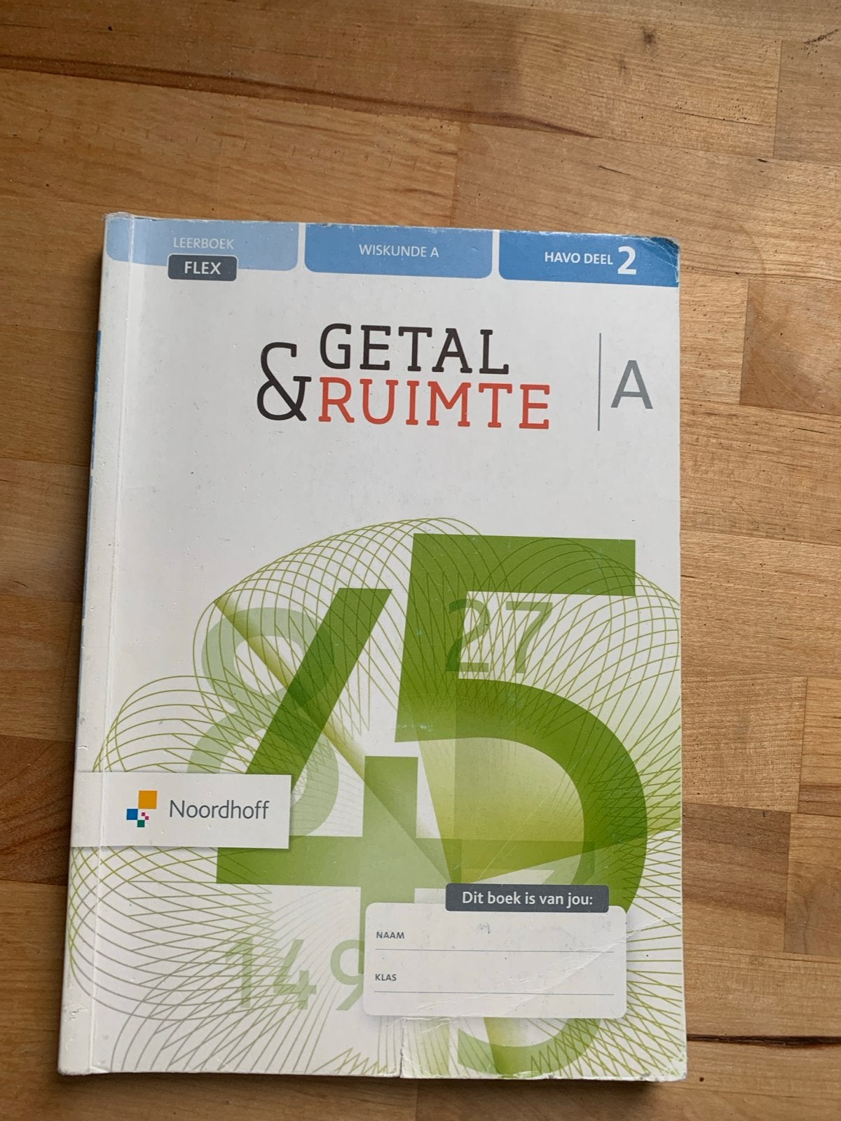 Getal & Ruimte Wiskunde A Havo 4/5 Deel 2 (12e editie), Boeken, Schoolboeken, Ophalen of Verzenden, Gelezen, HAVO, Wiskunde A