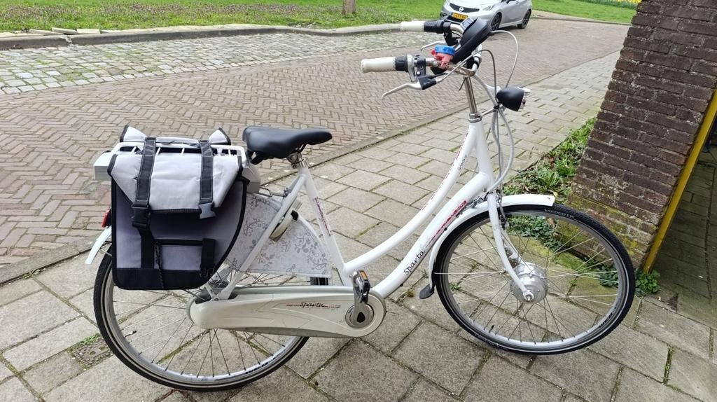 Sparta elektrische fiets met lage instap en fietstassen, 50 tot 53 cm, Ophalen of Verzenden, Gebruikt, Sparta