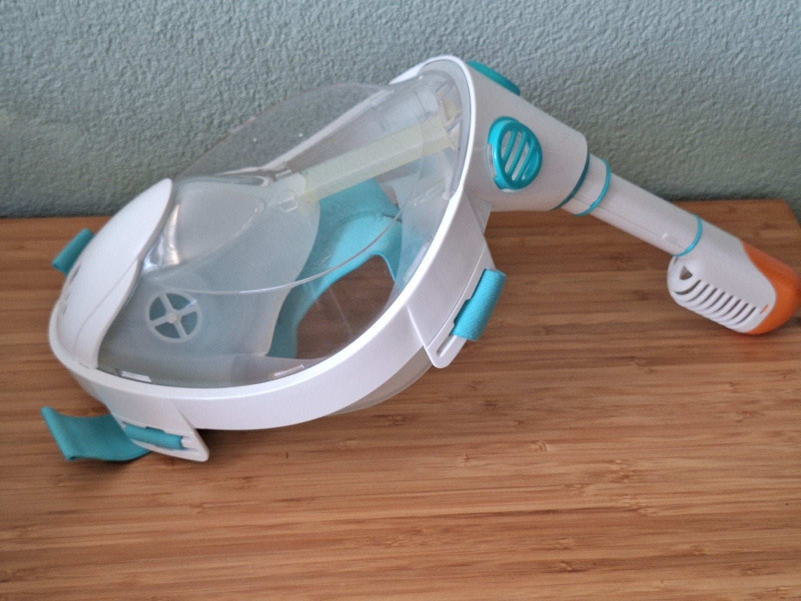 Snorkelmasker - Wit/Turquoise, Ophalen of Verzenden, Zo goed als nieuw, Snorkelmasker