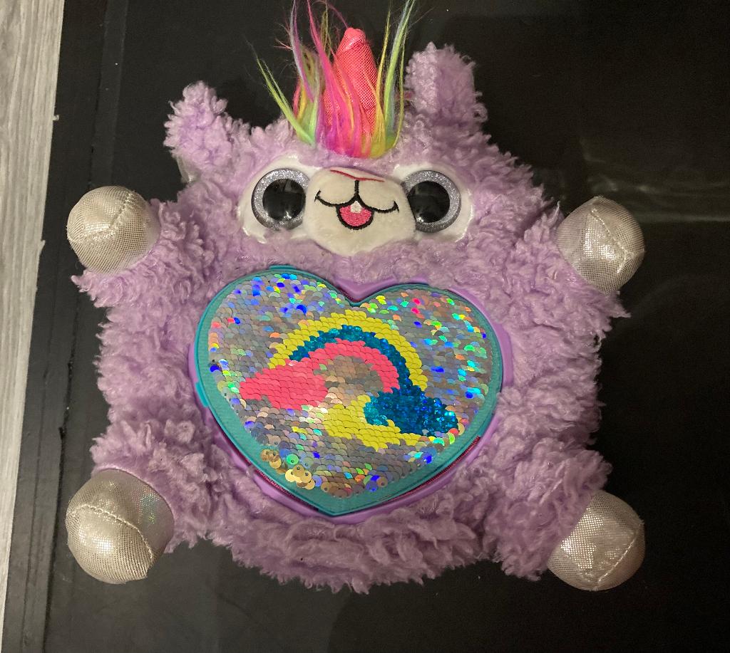 ZURU rainbowcorn paarse plush toy knuffelbeer knuffel 30cm, Paars, Beer, Ophalen of Verzenden, Zo goed als nieuw