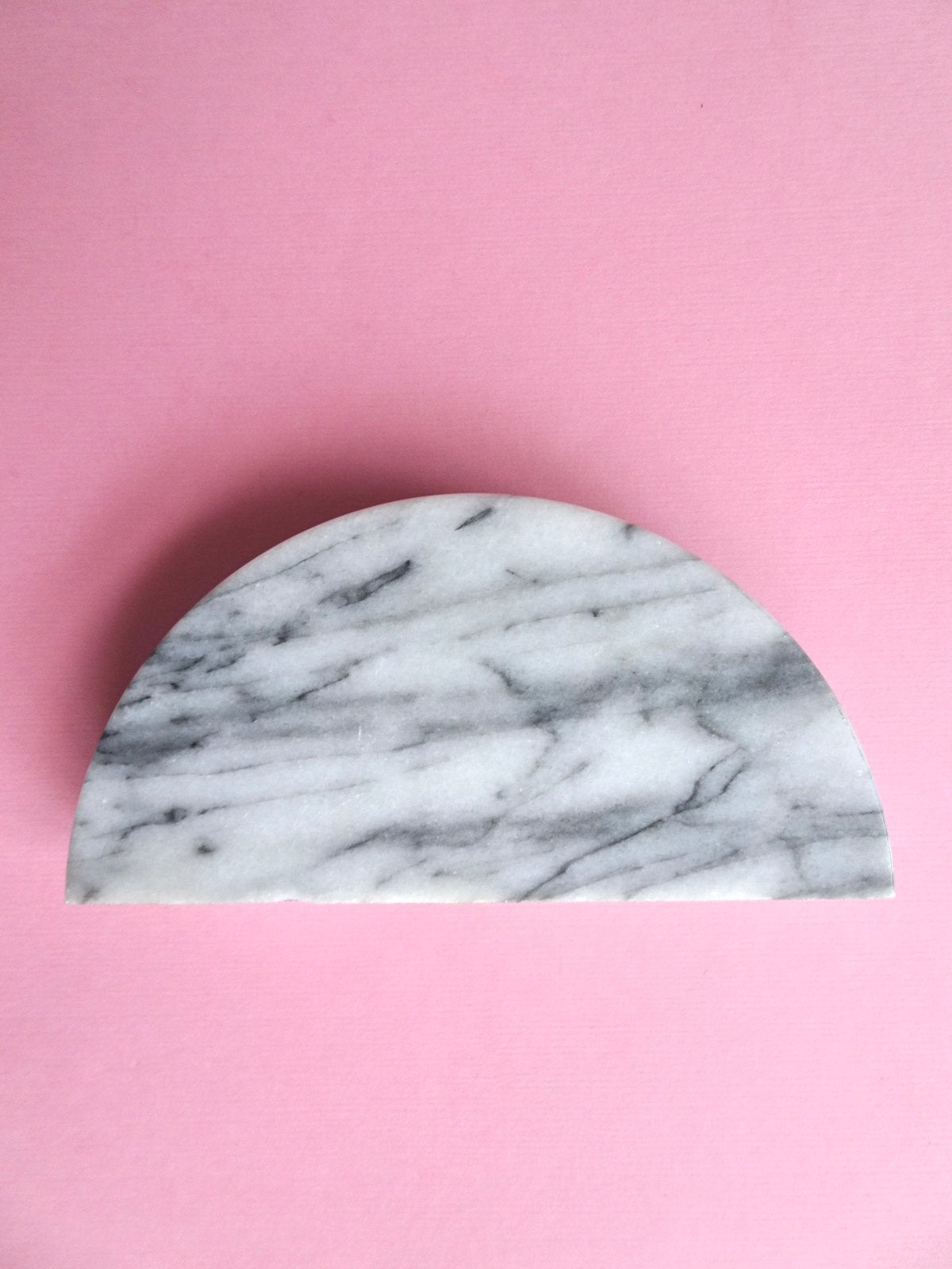 Vintage 80s design carrara marmer steen servethouder grijs, Ophalen