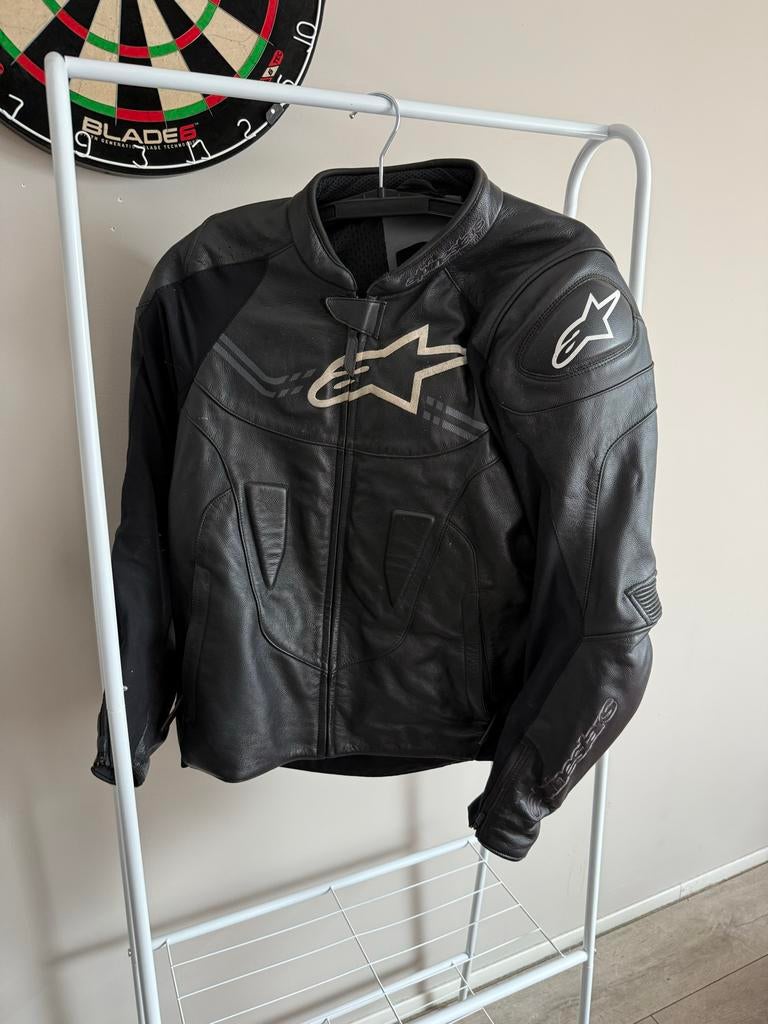 Alpinestars Motorpak Leer EU58 - Zwart, Motoren, Kleding | Motorkleding, Ophalen, Tweedehands, Heren, Combipak