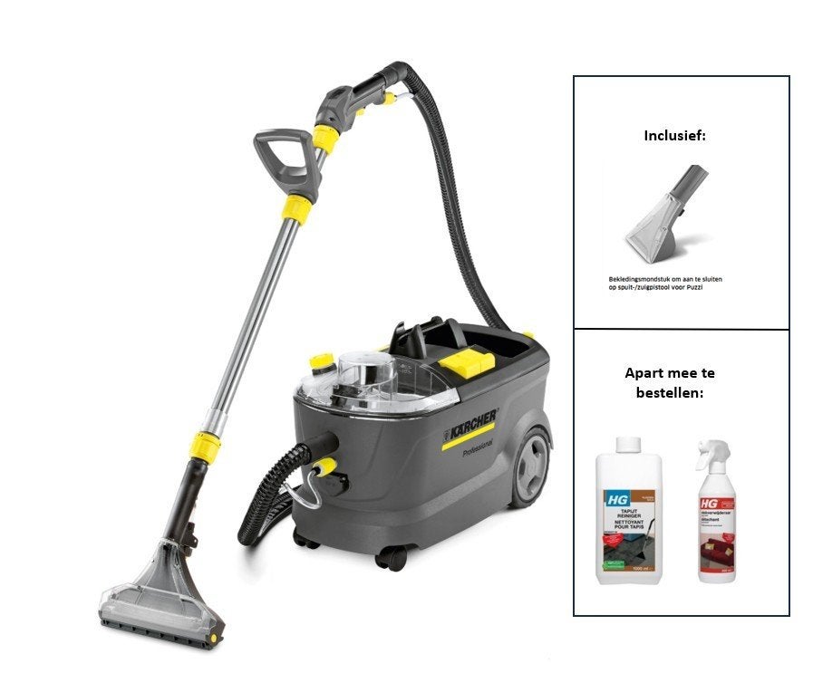 Te huur: Karcher Puzzi 10/1 tapijt / bekledingsreiniger, Ophalen of Verzenden, Zo goed als nieuw