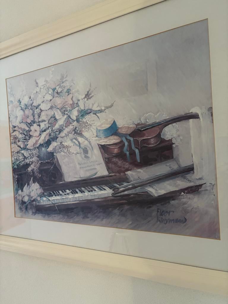 Aquarel van Floor Koomen met Reliëflijst, Ophalen
