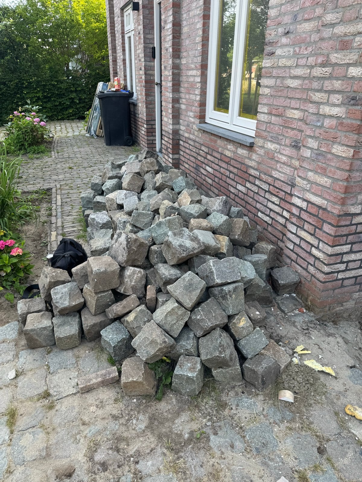 Gebruikte natuurstenen kasseien, Ophalen, Gebruikt, Graniet, Kei