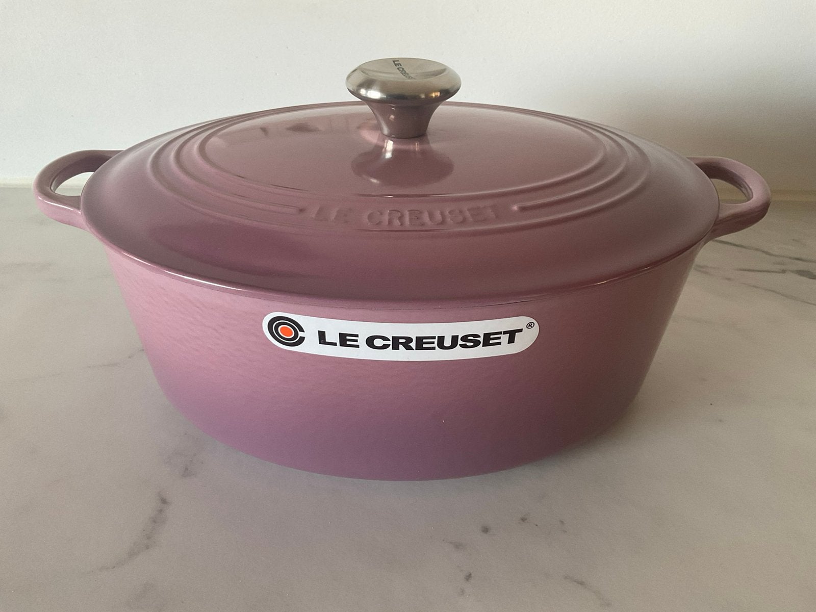 Le Creuset 31 cm ovale pan, mauve pink, 6,3lt, nieuw, Geschikt voor inductie, Nieuw, Le Creuset, Ophalen of Verzenden