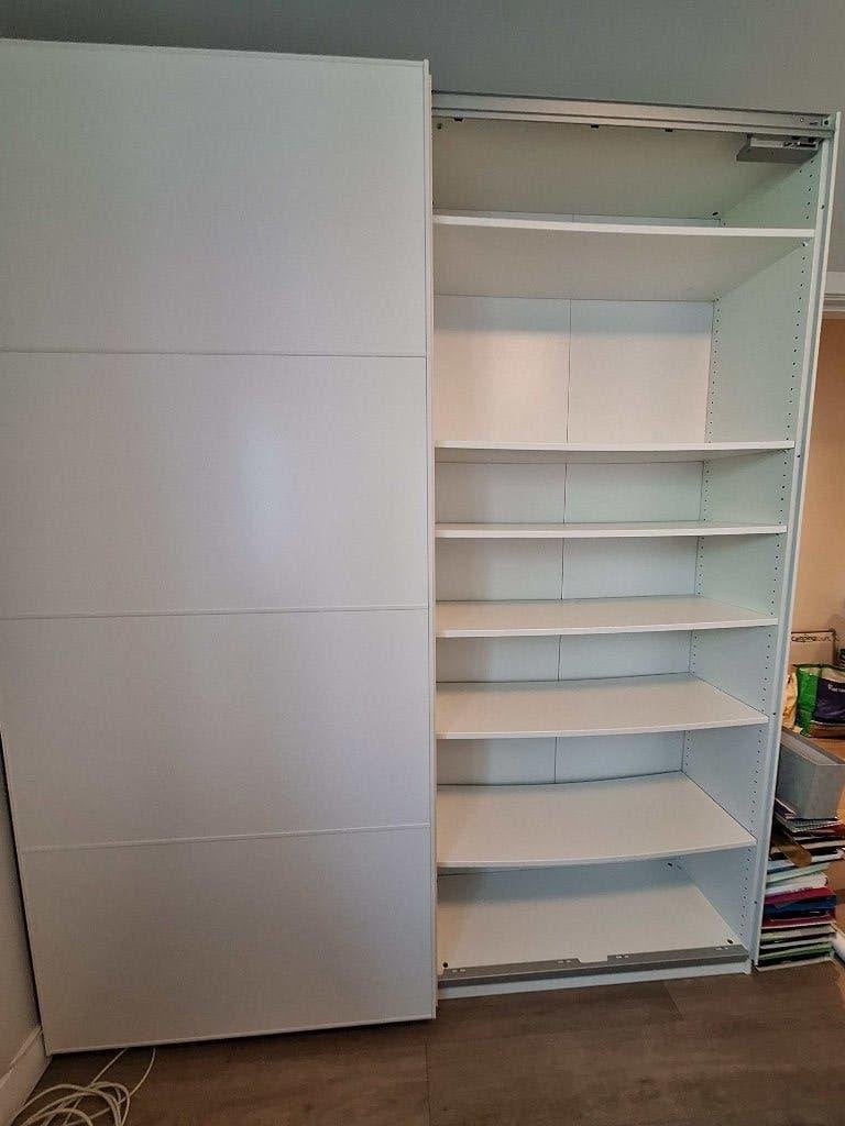 ikea pax kast 200x35x236 met schuifdeuren, Ophalen, Kunststof, 200 cm of meer, 200 cm of meer