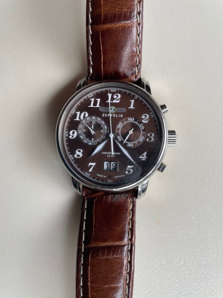 Zeppelin Chronograph horloge, Overige merken, Gebruikt, Staal, Polshorloge