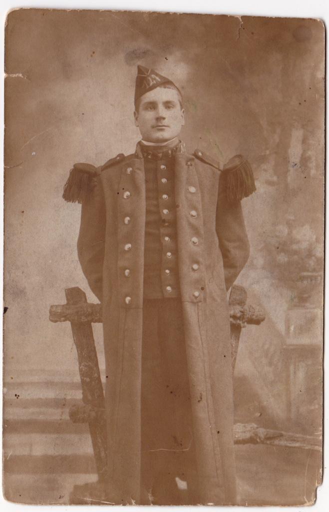 Antieke Foto Franse Soldaat Epauletten WW1, Verzamelen, Militaria | Algemeen, Landmacht, Foto of Poster, Overige gebieden, Verzenden