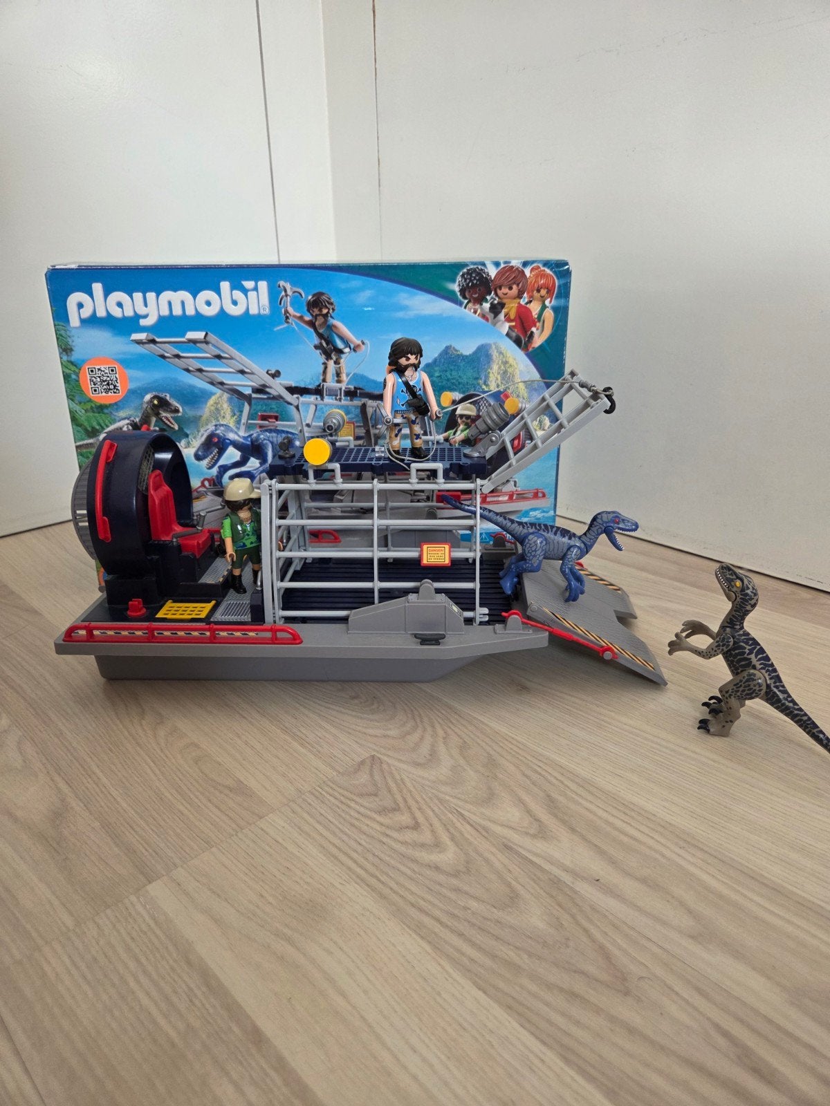 Playmobil 9433 Dinosaurus Onderzoeksboot met Dinos, Complete set, Ophalen of Verzenden, Zo goed als nieuw, Boot/Schip