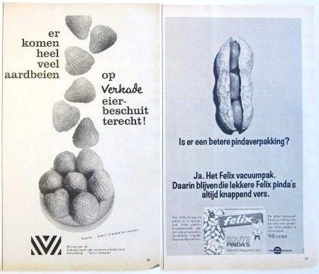 Advertenties reclames van juni 1967 Verkade Heinz Barend, Verzamelen, Merken en Reclamevoorwerpen, Ophalen of Verzenden, Gebruikt