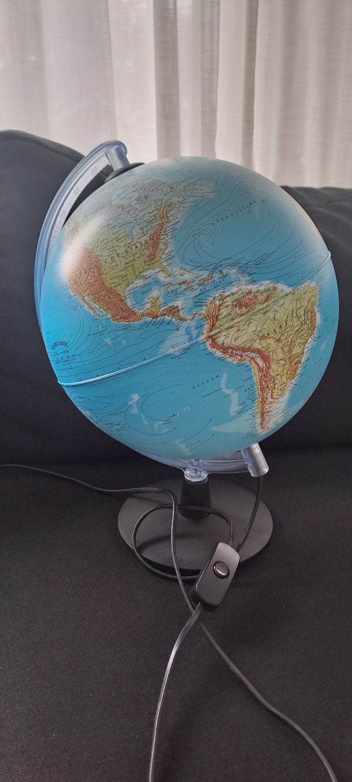 Verlichte Globe 30 cm - Wereldbol met Licht, Ophalen of Verzenden, Zo goed als nieuw
