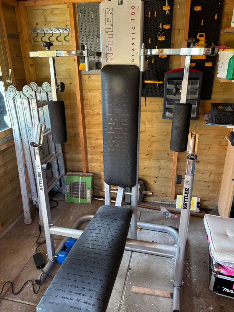 Kettler Classic 100 Fitnessbank met Gewichten en Halters, Ophalen, Gebruikt, Armen, Fitnessbank
