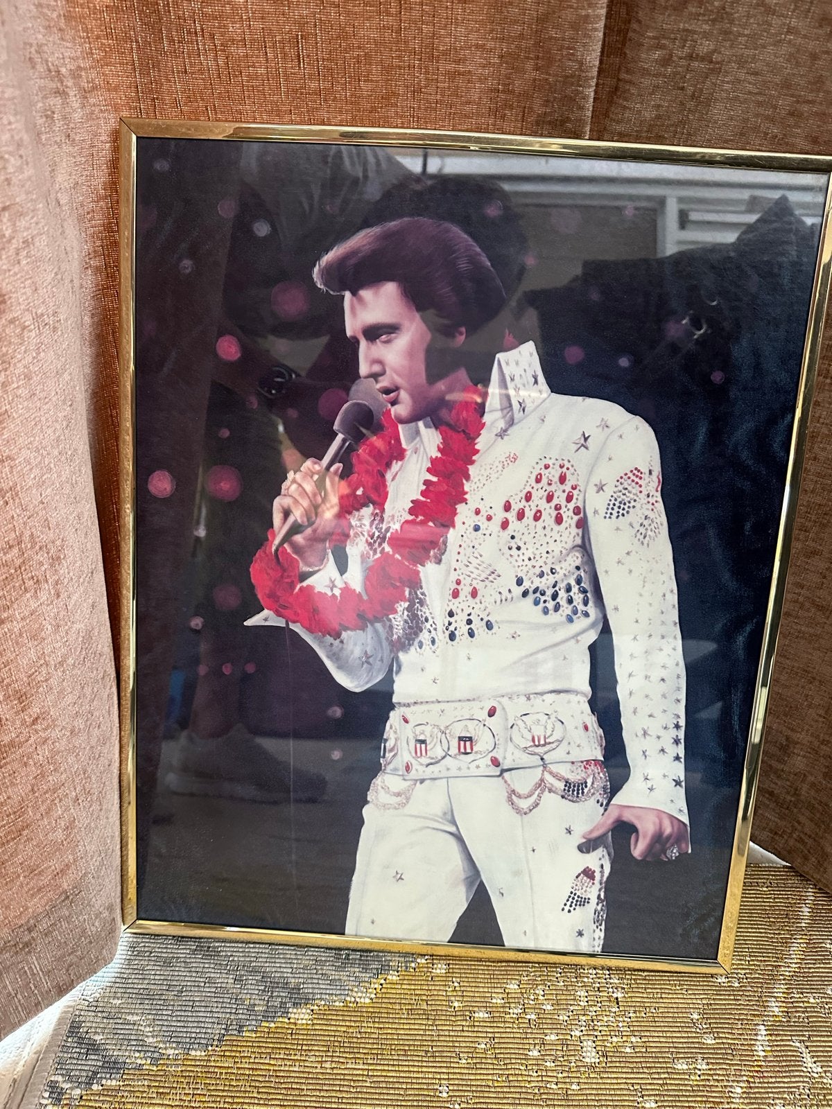 Ingelijste Elvis Presley foto's - Set van 2, Minder dan 50 cm, Gebruikt, Ophalen of Verzenden, Foto of Poster