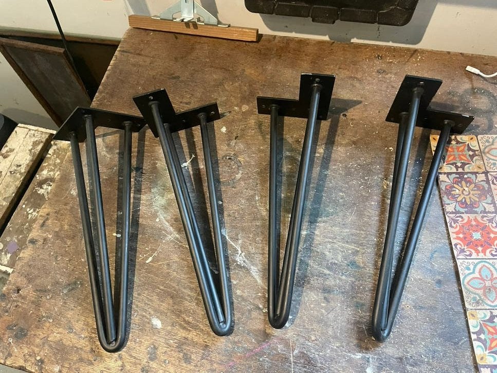 Tafel poten (hairpins), Ophalen, Zo goed als nieuw, Rechthoekig, 50 tot 100 cm
