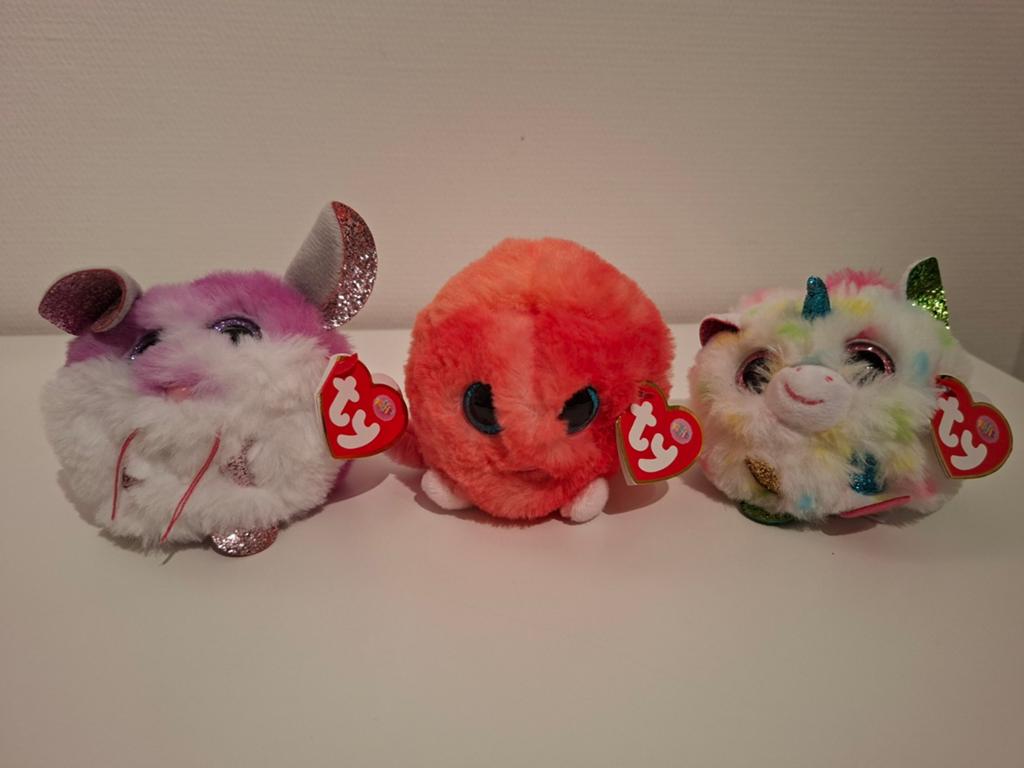 TY Beanie knuffeltjes rond, muis, octopus en een eenhoorn., Ophalen of Verzenden, Nieuw, Overige typen, Ty