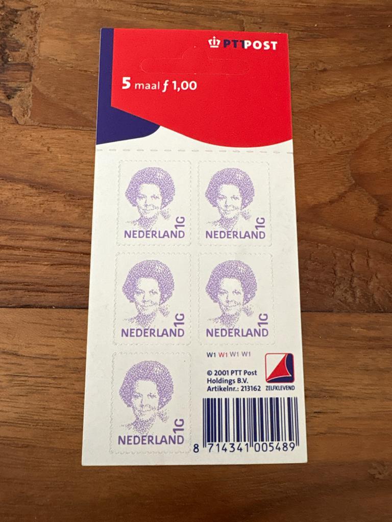 Nederland 2001 Beatrix V 1491b Postfris Zelfklevend, Ophalen of Verzenden, Na 1940, Postfris