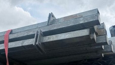 Ankers + Staanders 220cm vierkant 6 x 6 cm voor hekwerk, Tuin en Terras, Ophalen of Verzenden, Zo goed als nieuw, IJzer, Spijlenhekwerk