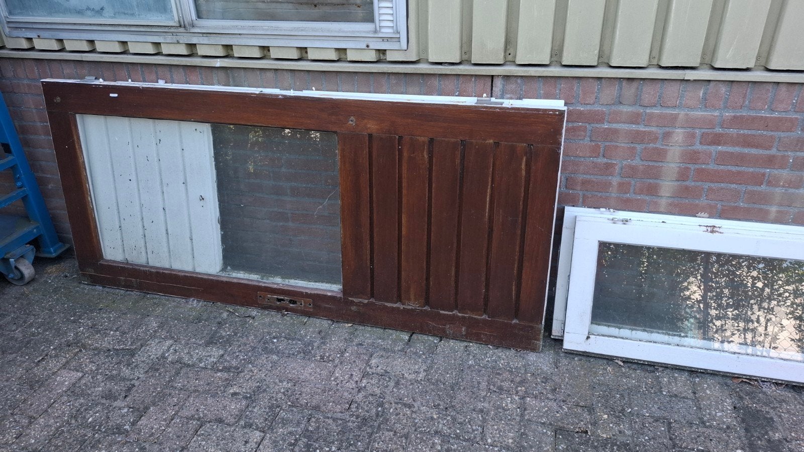 hard houten deuren en raampjes, Gebruikt, Deurkozijn, Hout, Ophalen
