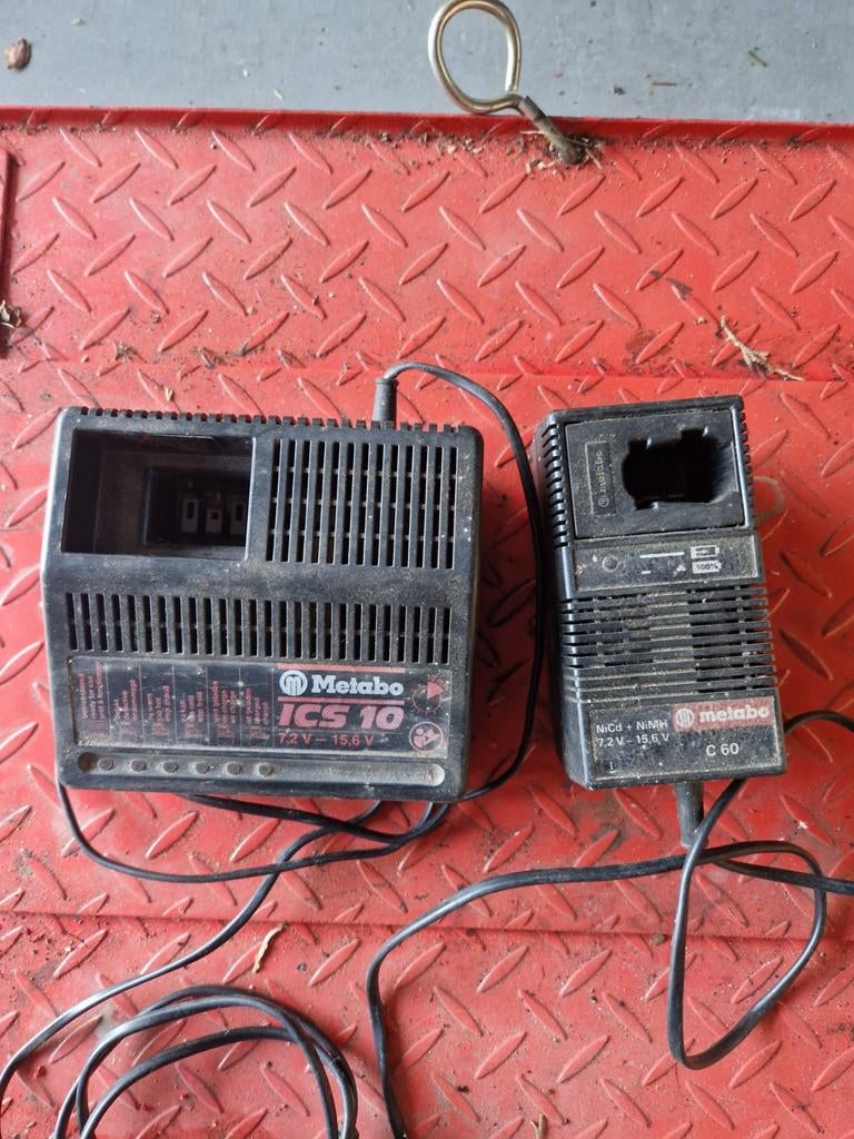 Metabo ICS 10 en C 60 acculaders 7.2V - 15.6V, Ophalen of Verzenden, Gebruikt