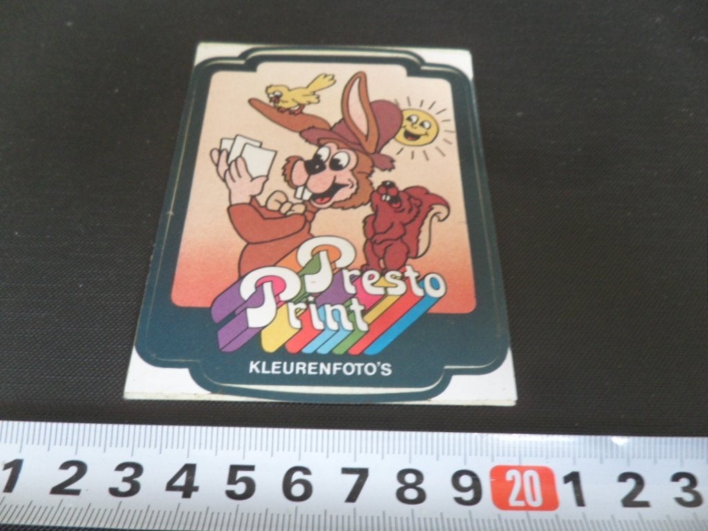 sticker presto print kleurenfoto's - konijn eekhoorn vogel *, Ophalen of Verzenden, Zo goed als nieuw