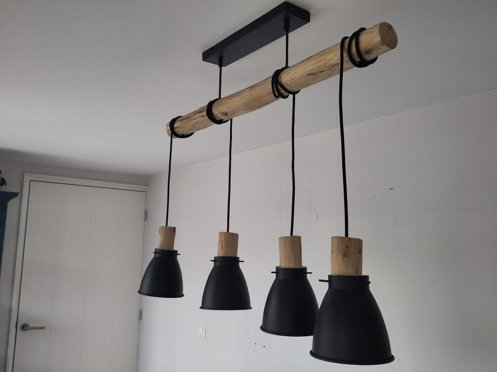 Hanglamp, Ophalen, Zo goed als nieuw, Hout