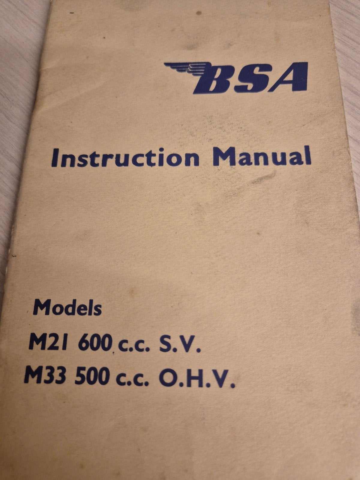 1957 BSA M21 M33 500cc en 600cc BSA motor handleiding, Ophalen of Verzenden