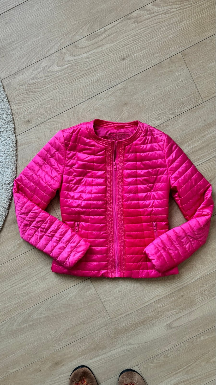 Monnalisa Roze Gewatteerde Jas Maat S, Ophalen of Verzenden, Zo goed als nieuw, Maat 36 (S), Roze