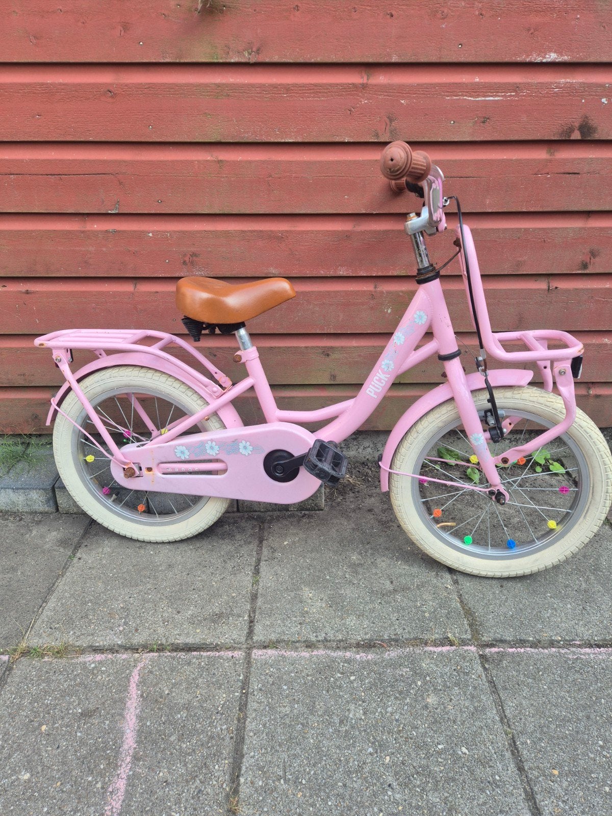 Roze fiets Puck 16 inch, Ophalen, Gebruikt, 16 inch