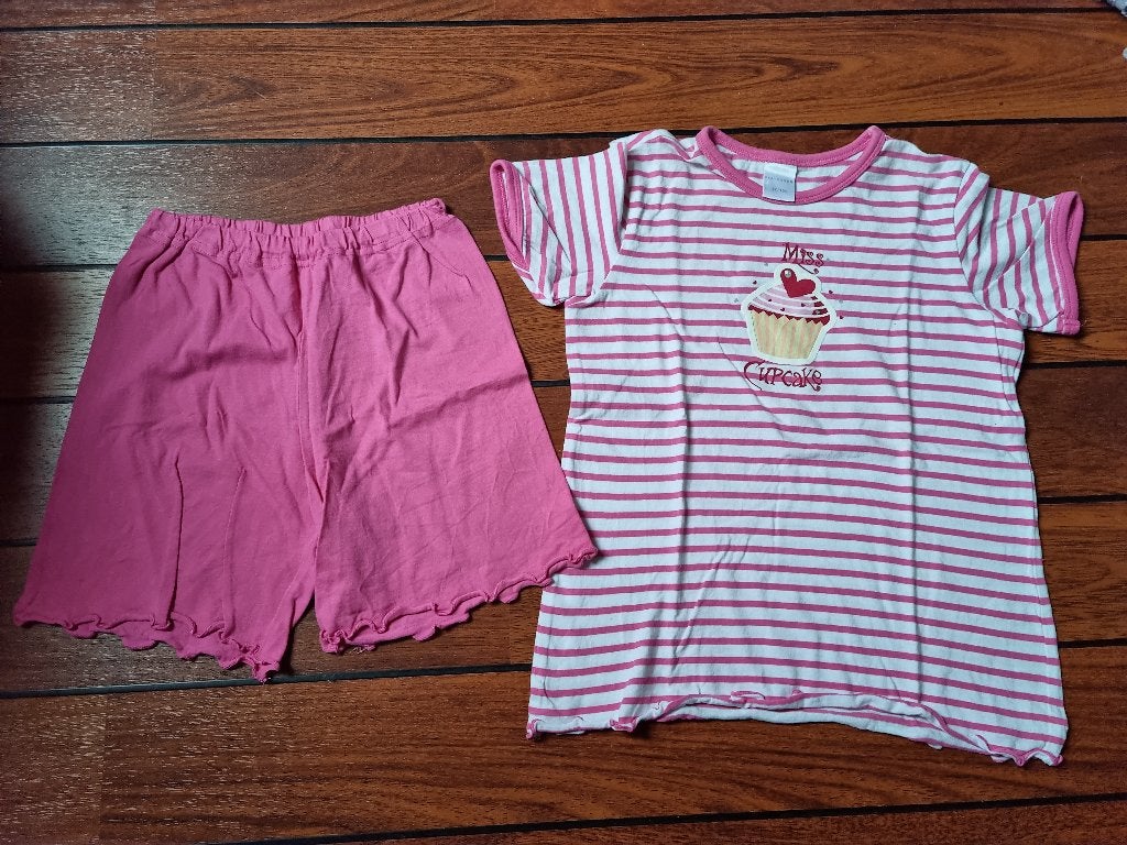 SCHIESSER shortama maat 104 ** ZGAN ** MOOIE SHORTAMA **, Nacht- of Onderkleding, Meisje, Ophalen of Verzenden, Zo goed als nieuw