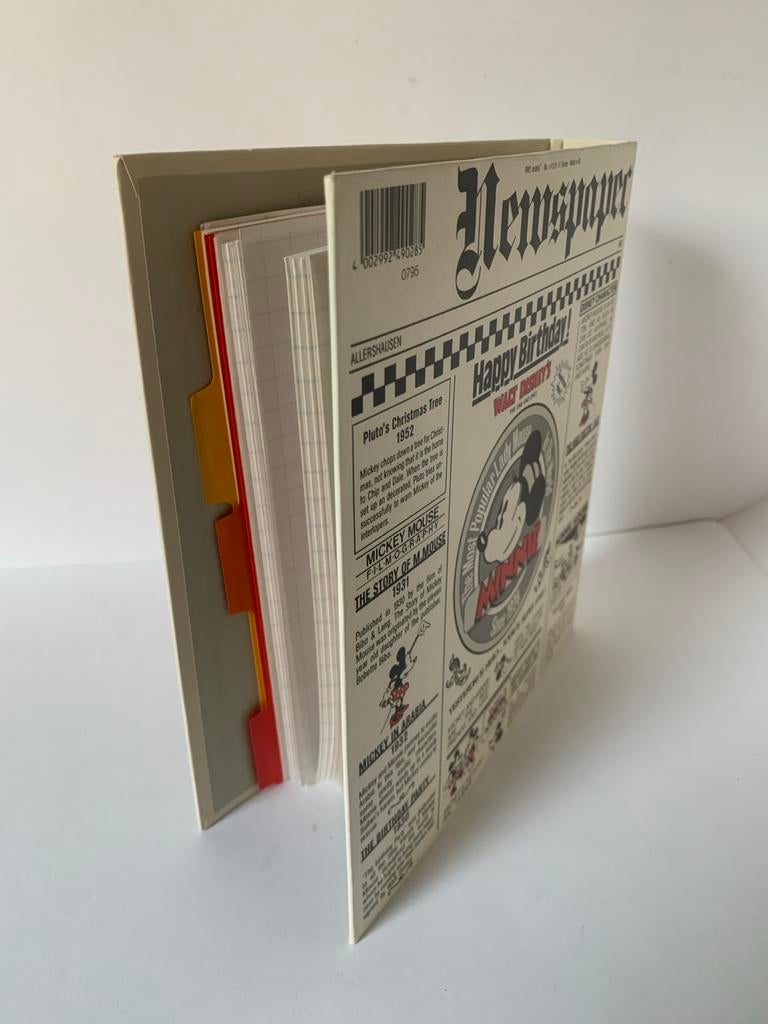 Multimap A5 klapper Mickey en Minnie Mouse VINTAGE, Ophalen of Verzenden, Mickey Mouse, Gebruikt, Papier, Kaart of Schrift