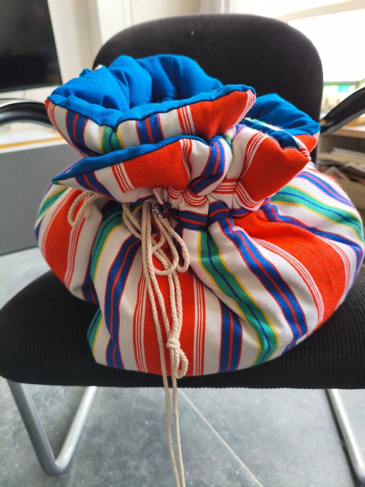Hooimadam, stoofzak, ecostoof 'Zuiderzee', Ophalen of Verzenden, Textiel
