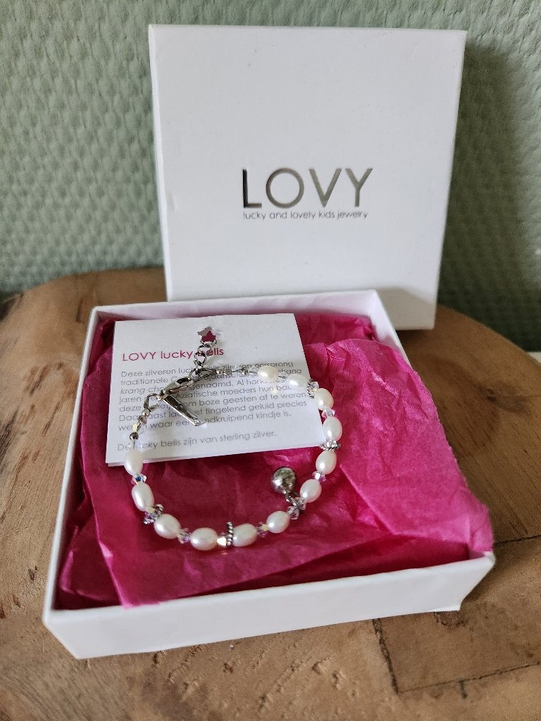 Lovy armband (kind/baby) (1), Met edelsteen, Wit, Nieuw, Ophalen of Verzenden