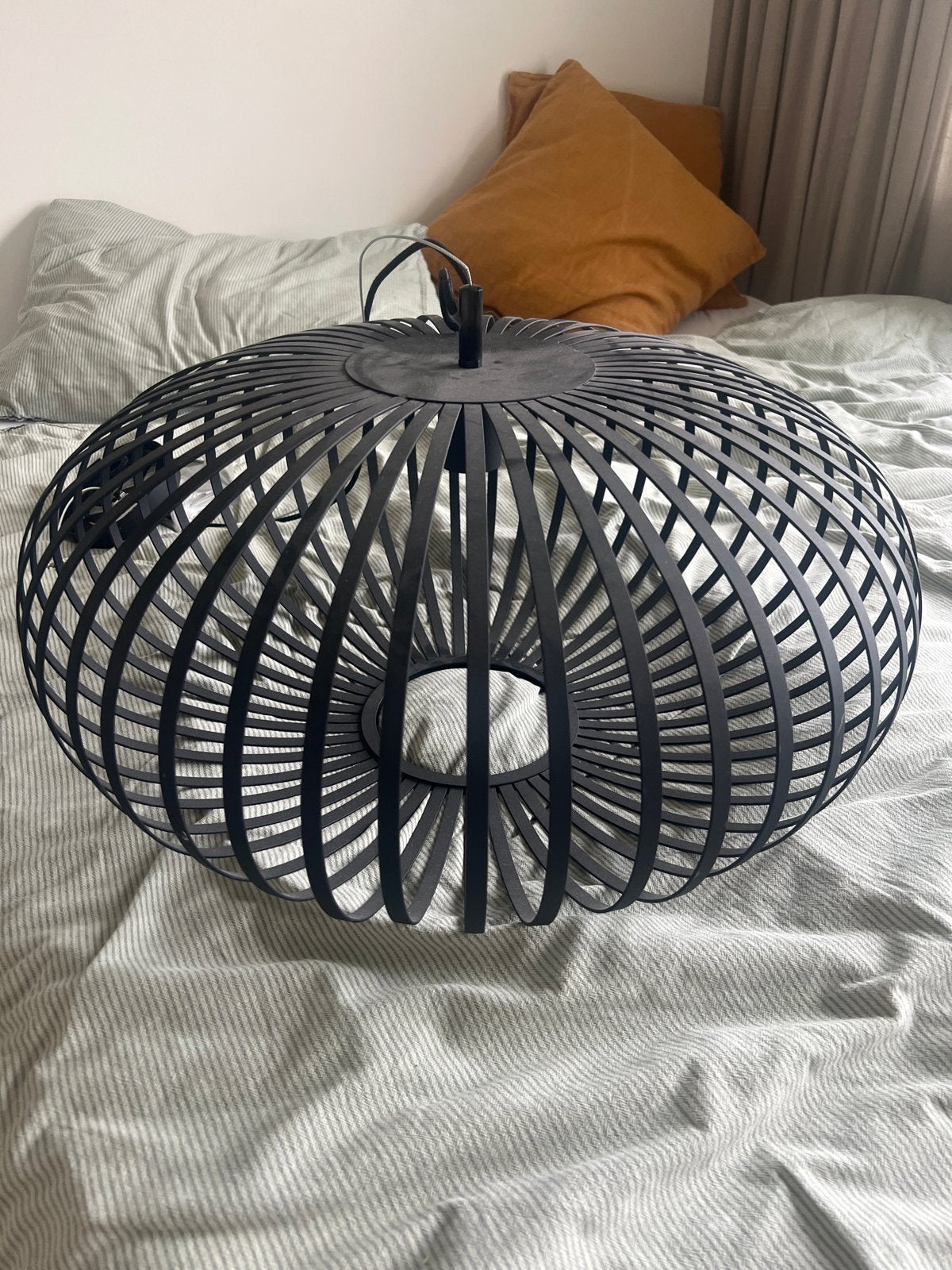 CHERICONI Hanglamp Curvato Ø 60 cm zwart, Ophalen, Zo goed als nieuw, Metaal, E27 (groot)