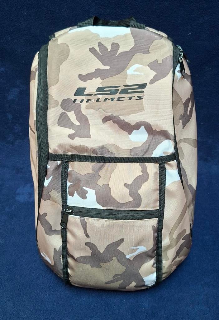 LS2 Helmtas / Helm Camouflage Rugzak - Zo goed als nieuw, Overige merken, Ophalen of Verzenden, 30 tot 45 cm, Minder dan 25 cm