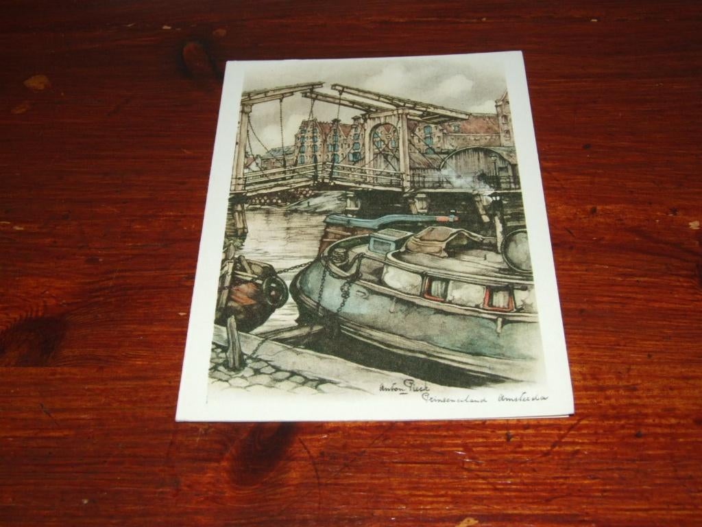 410- ILLUSTRATOR-ANTON PIECK - AMSTERDAM, PRINSENEILAND, Verzenden, 1920 tot 1940, Gelopen, Noord-Holland