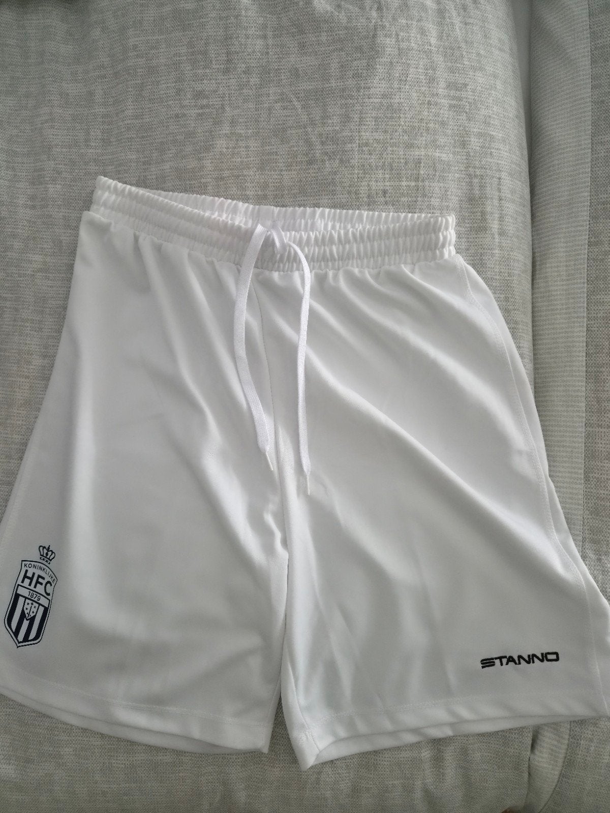 Koninklijke HFC - wedstrijdbroek Stanno maat S, Ophalen, Zo goed als nieuw, Blauw, Voetbal
