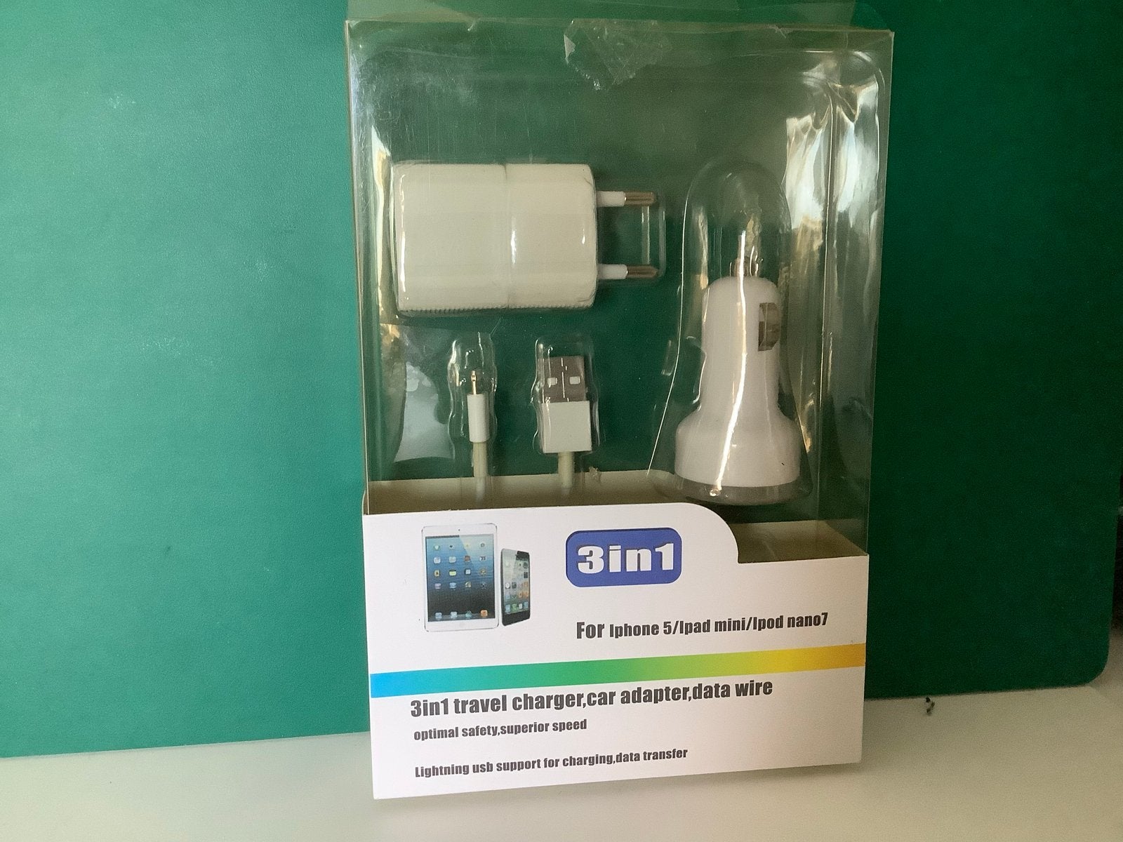 3-in-1 Oplader Set voor iPhone/iPad/iPod (Nieuw), Ophalen of Verzenden, Nieuw, Apple iPhone