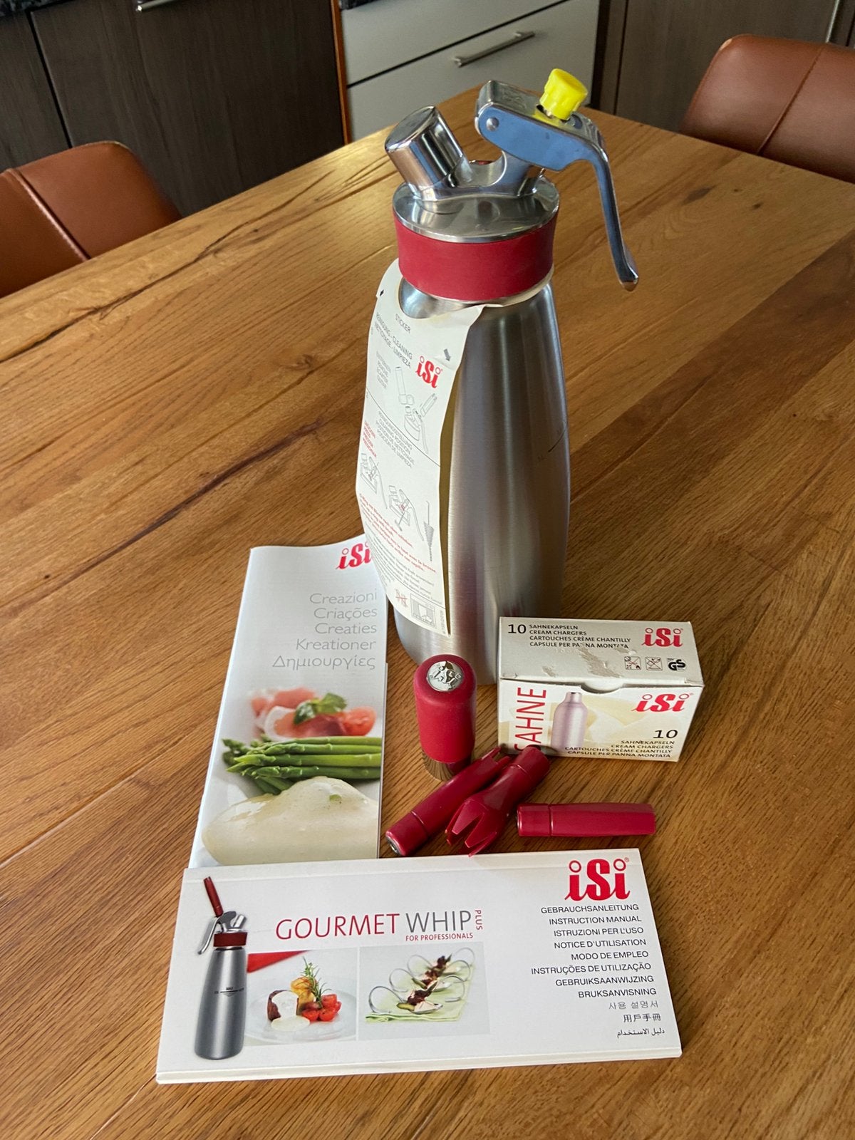 Isi, Gourmet Whip Plus voor slagroom en espumas, Ophalen of Verzenden, Nieuw, Rvs, Overige typen