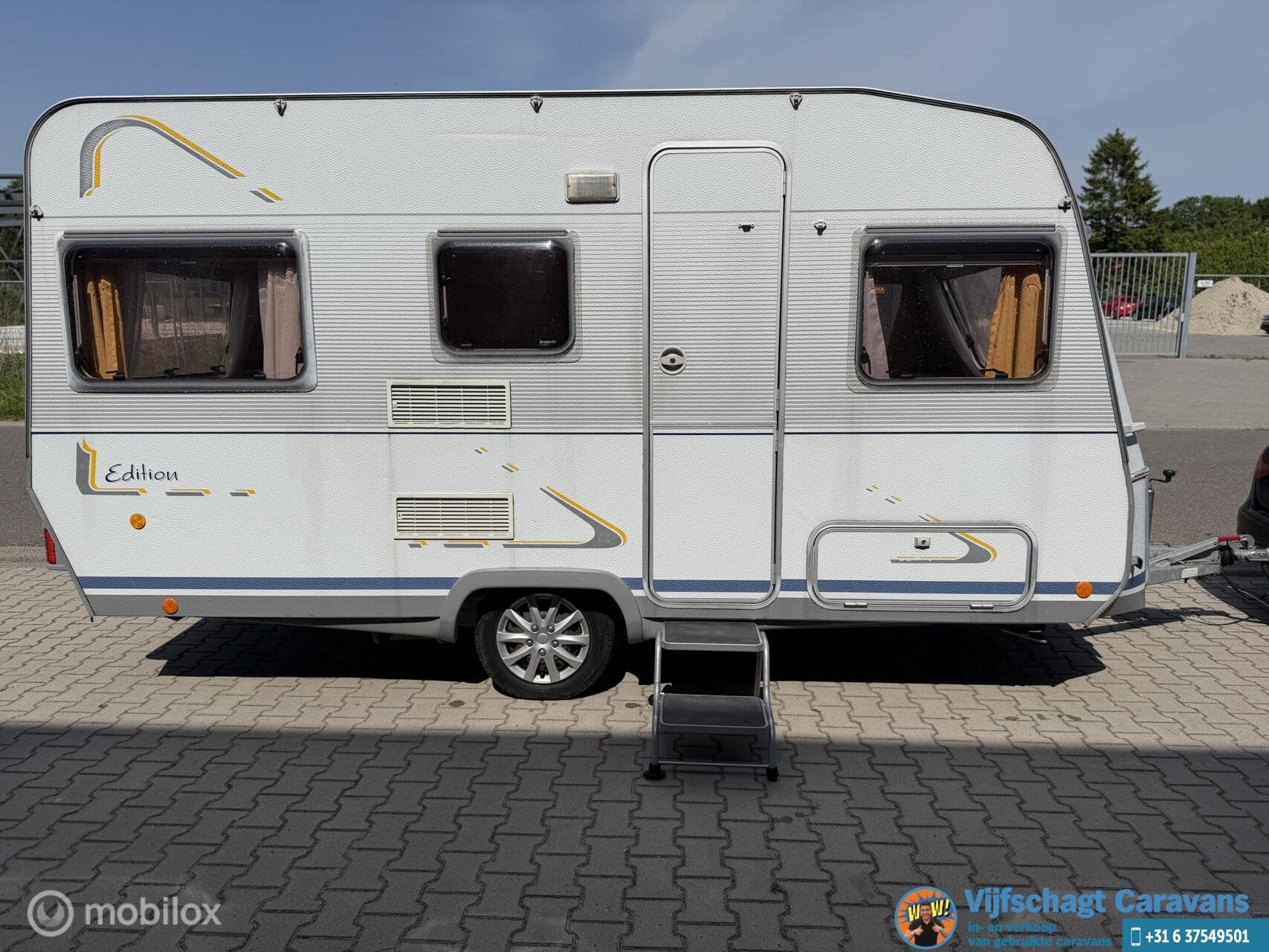 Dethleffs Edition 450 incl voortent, Caravans en Kamperen, Bedrijf, 750 - 1000 kg, Dethleffs, 5 tot 6 meter