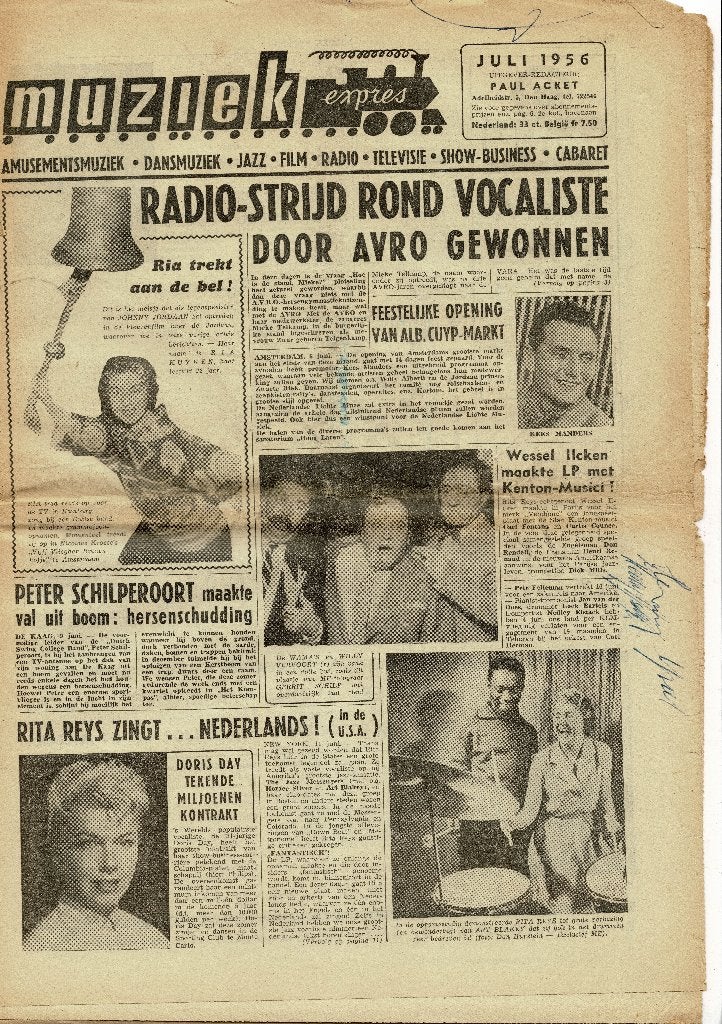 muziek expres gevraagd 1956,1957 en 1960, Ophalen, Gelezen, Muziek, Film of Tv