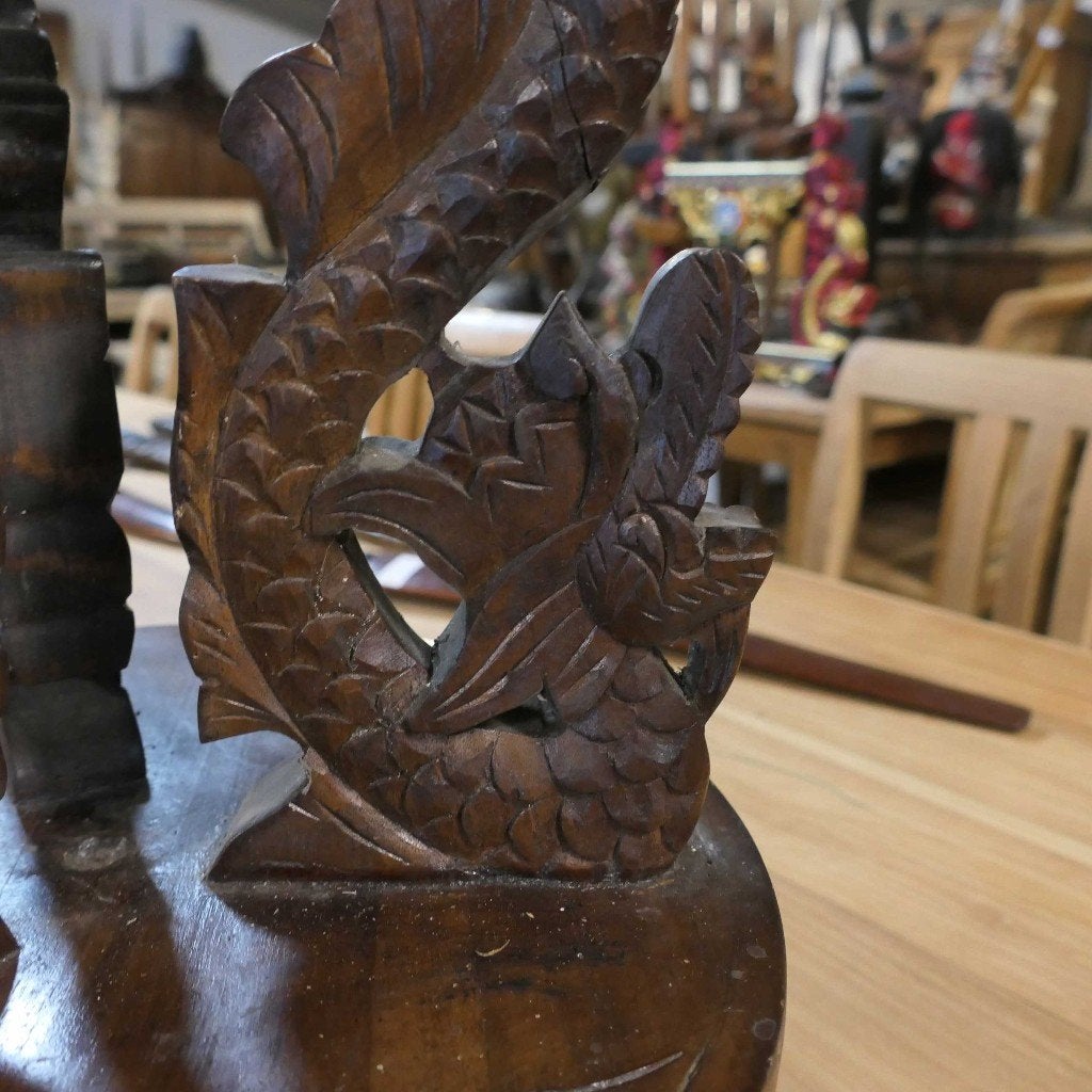 Ploncon Tombak TH1 Speer lans houder met Naga's Indonesia, Ophalen of Verzenden