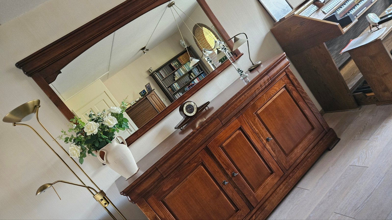 dressoir kersenhout met spiegel, moet snel weg!!, Huis en Inrichting, Ophalen, Gebruikt, 200 cm of meer, Kersenhout